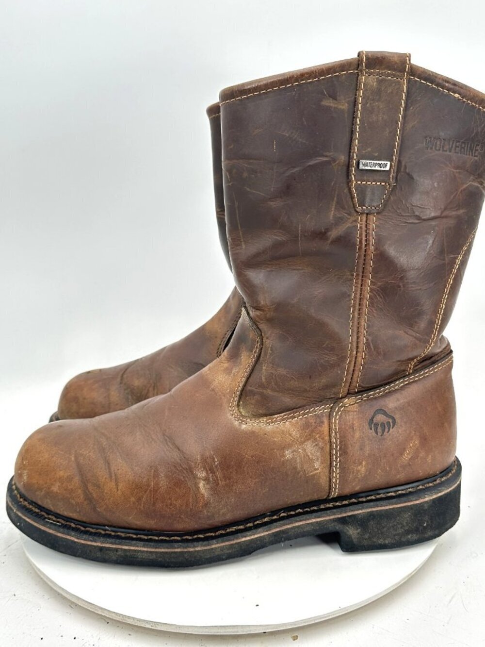 Wolverine W10085 Floorhand Men Size 12M Dark Brown Leather Steel Toe Work Boot